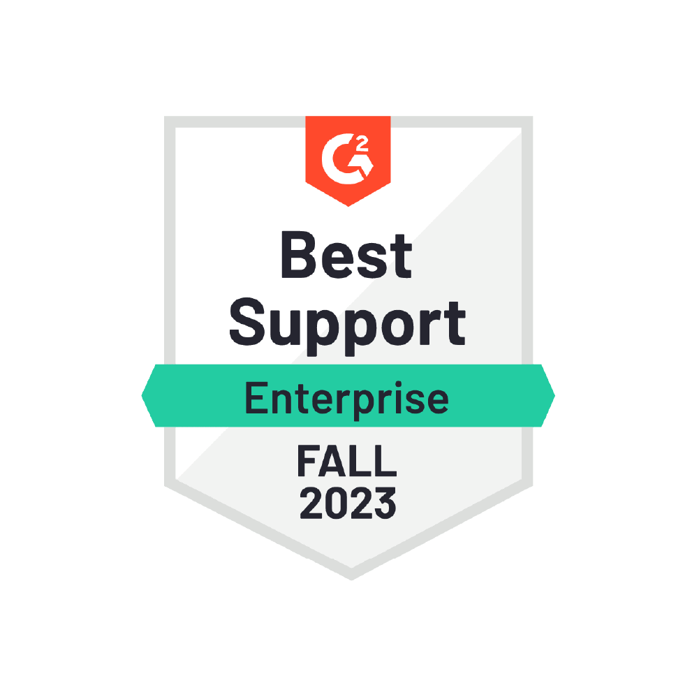 G2 Best Support Enterprise Fall 2023