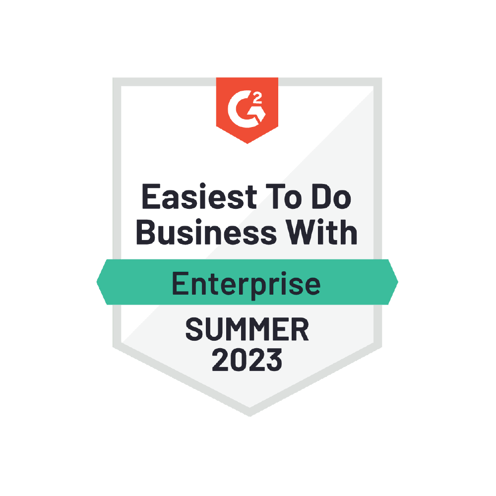 G2 Easiest To Do Business Enterprise_Summer 2023