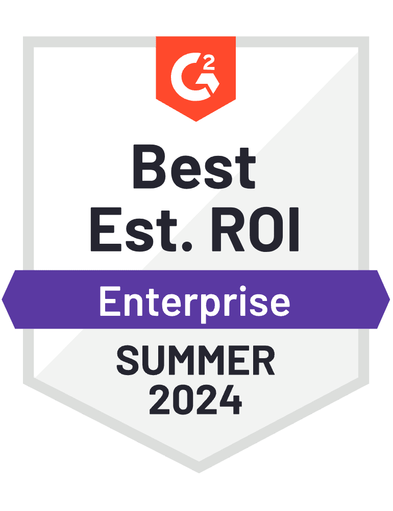 G2 Summer 2024 - Best ROI - Enterprise MFA