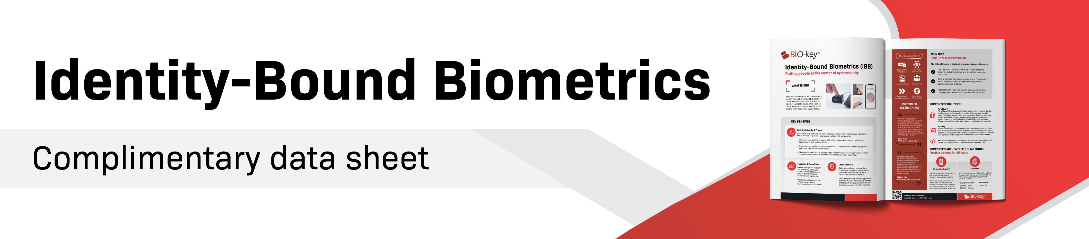 Identity-Bound Biometrics: Complimentary data sheet Identity-Bound Biometrics: Complimentary data sheet
