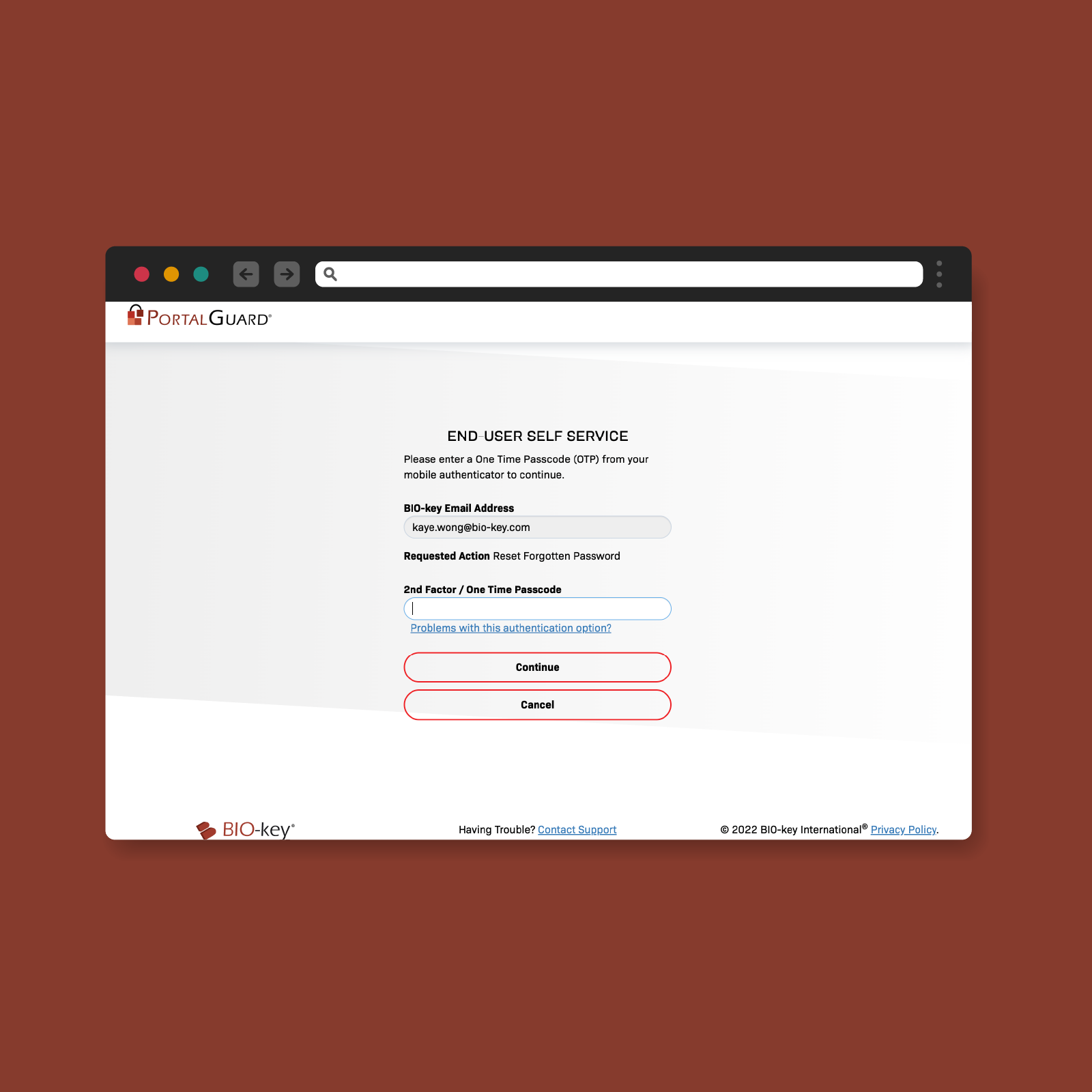 PG Self-Service Password Reset