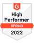 G2 Spring 2022 award - High Performer