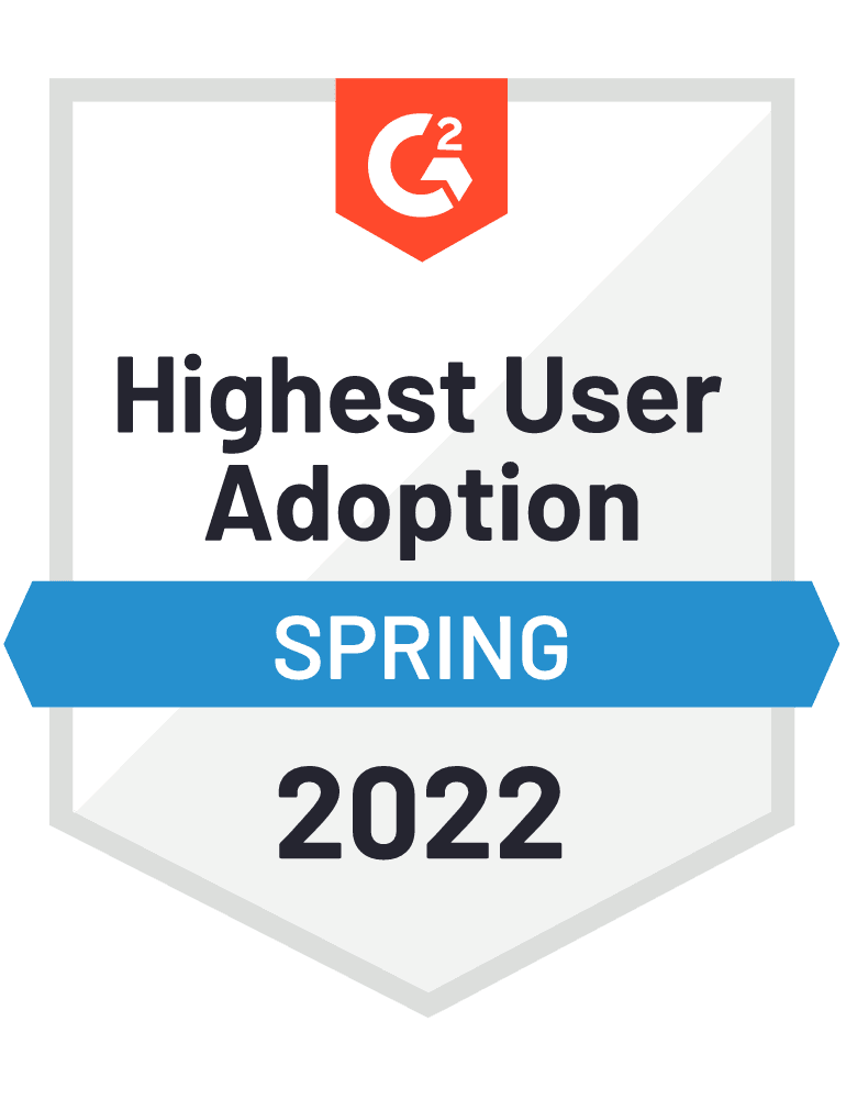 Highest User Adoption - G2 Spring 2022 Highest User Adoption - G2 Spring 2022